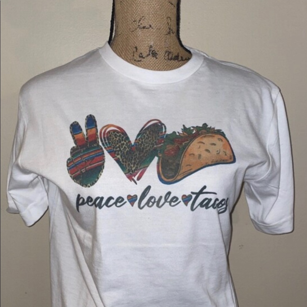 Peace Love Tacos Tee/Tshirt/Womens/Teens/Girls